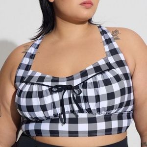 Torrid Retro Ruched Cup Bikini Top Sz 0